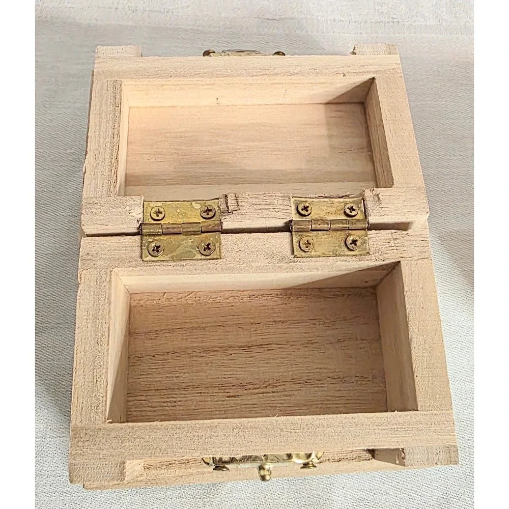 Pair of Wooden Decorative Novelty Boxes Crates 2 1/2
